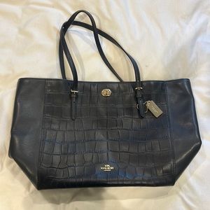 Navy Coach Tote